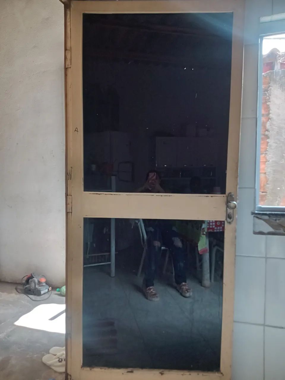 Porta de madeira com vidro - Usada - Foto 4