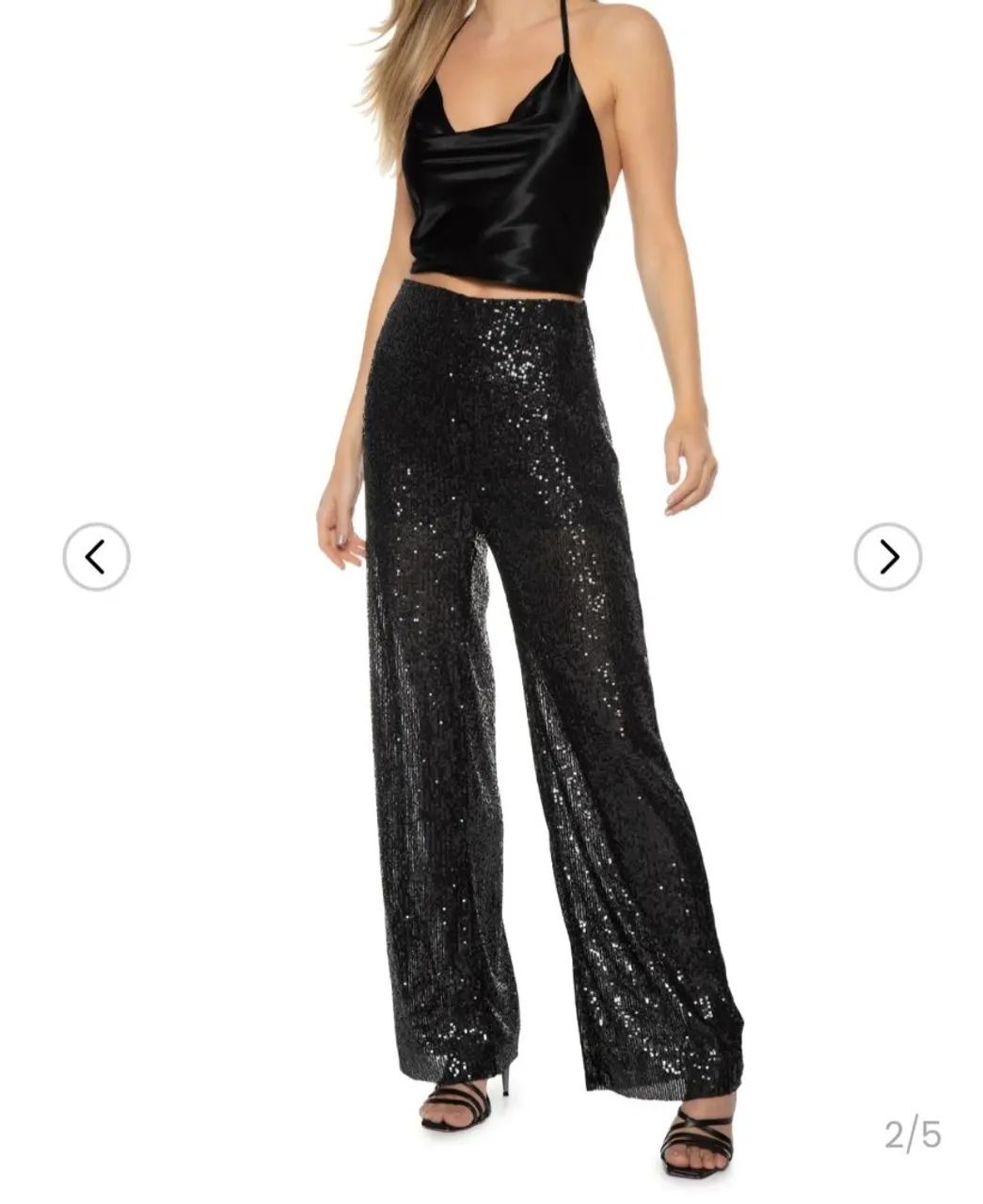 Calça de Paetê Pantalona - Foto 3