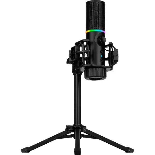 Microfone Streamer USB Streamplify RGB Mic Tripod Com Tripé Preto - WZetta - Foto 2
