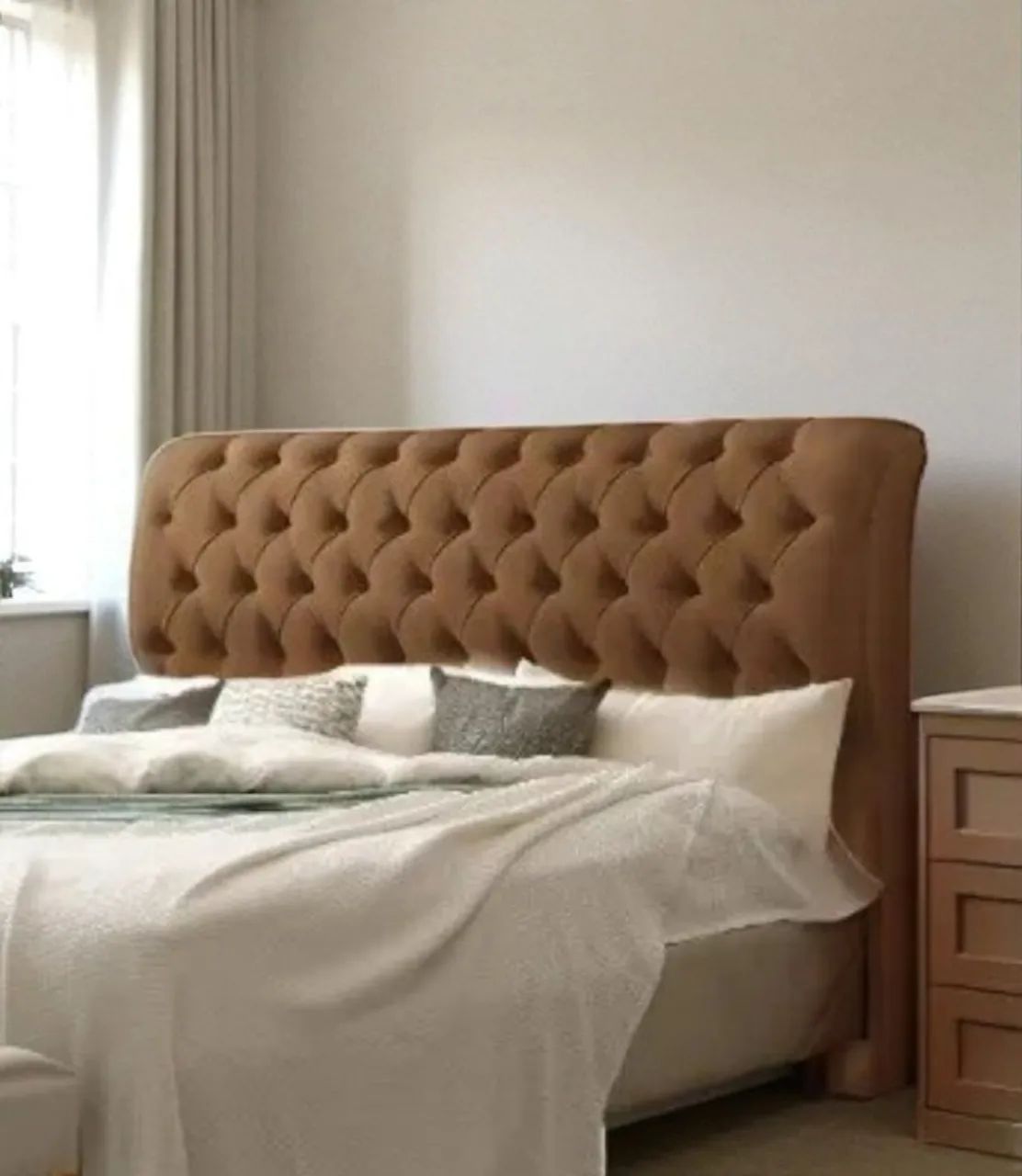 Cabeceira Turim Solteiro Marrom Nova 