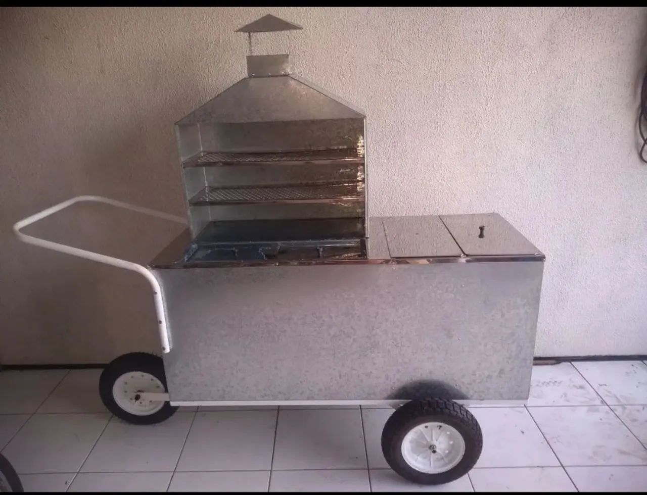 Carrinho de Churrasco em Aço Inox - Ideal para Negócios - Foto 2