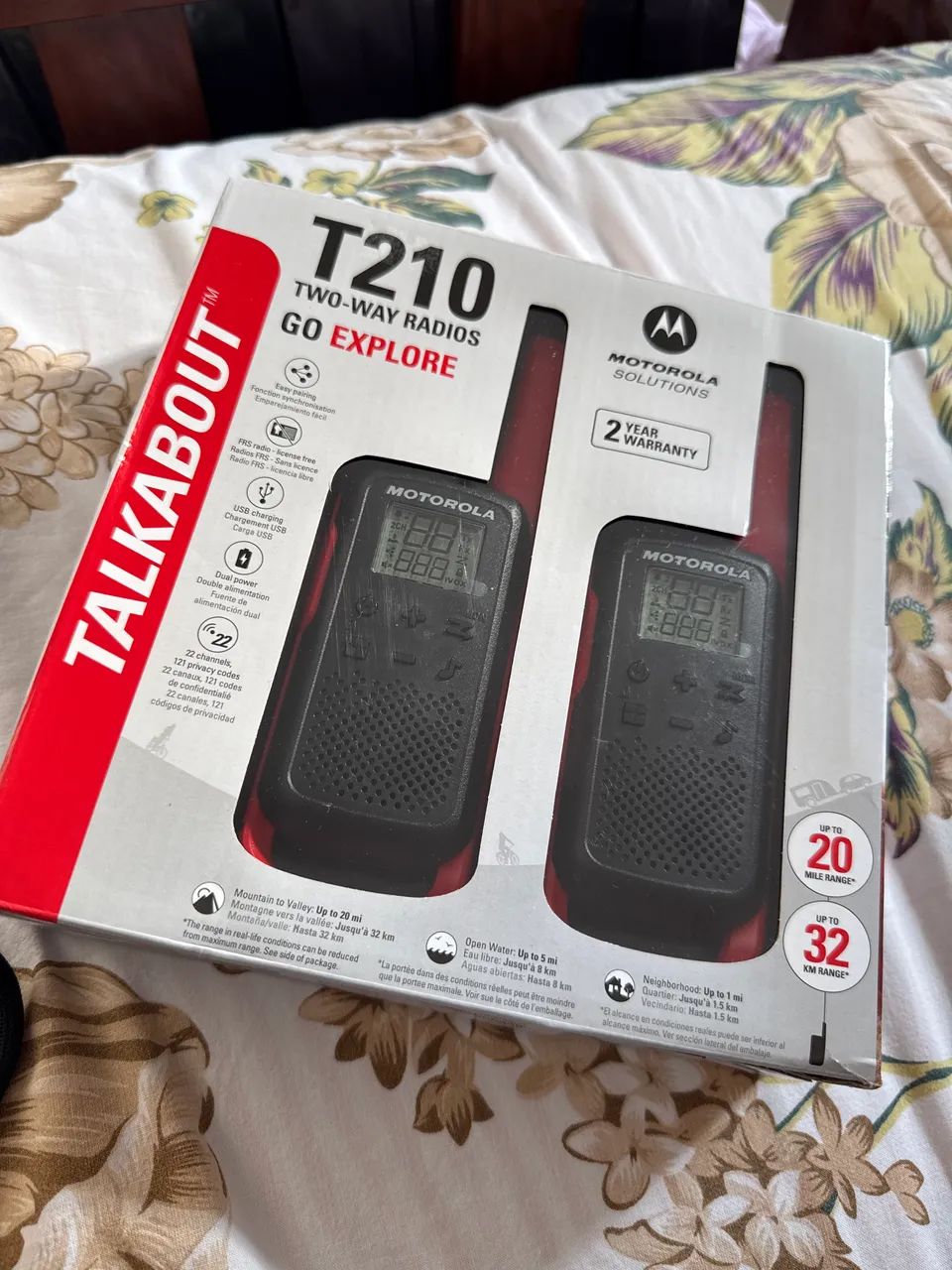 Walkie talkie Motorola T210 20 milhas 32km