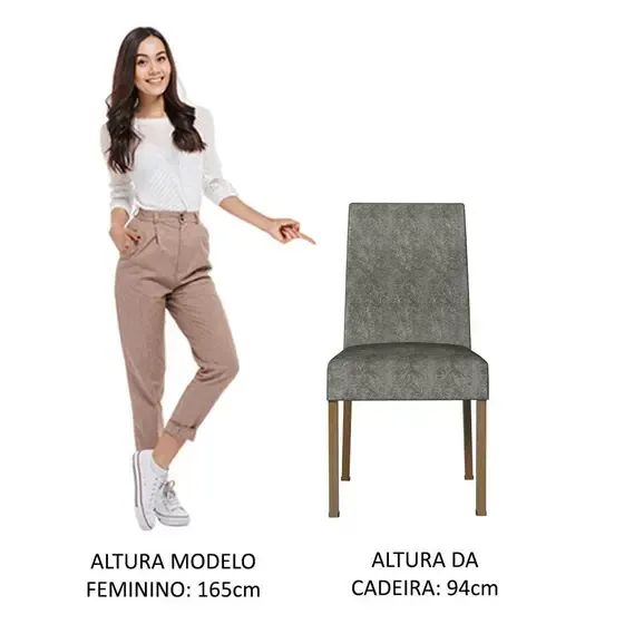 Conjunto 4 Cadeiras Para Sala De Jantar No Bege - Foto 3