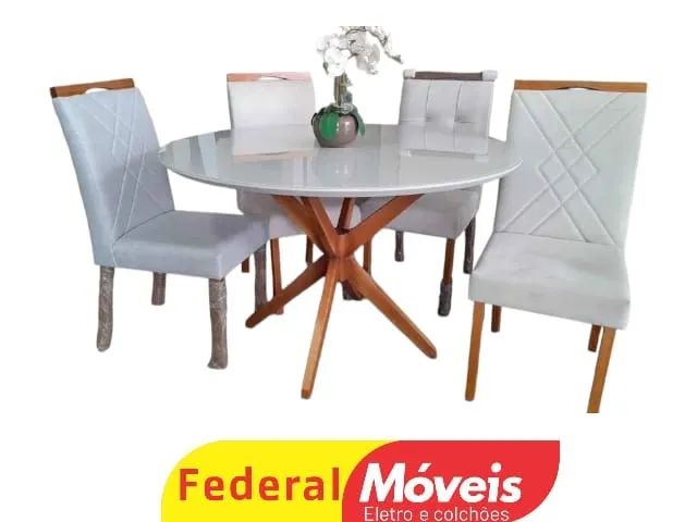Mesa de Jantar  1,20cm c/ 4 Cadeiras FAZEMOS ENTREGA 