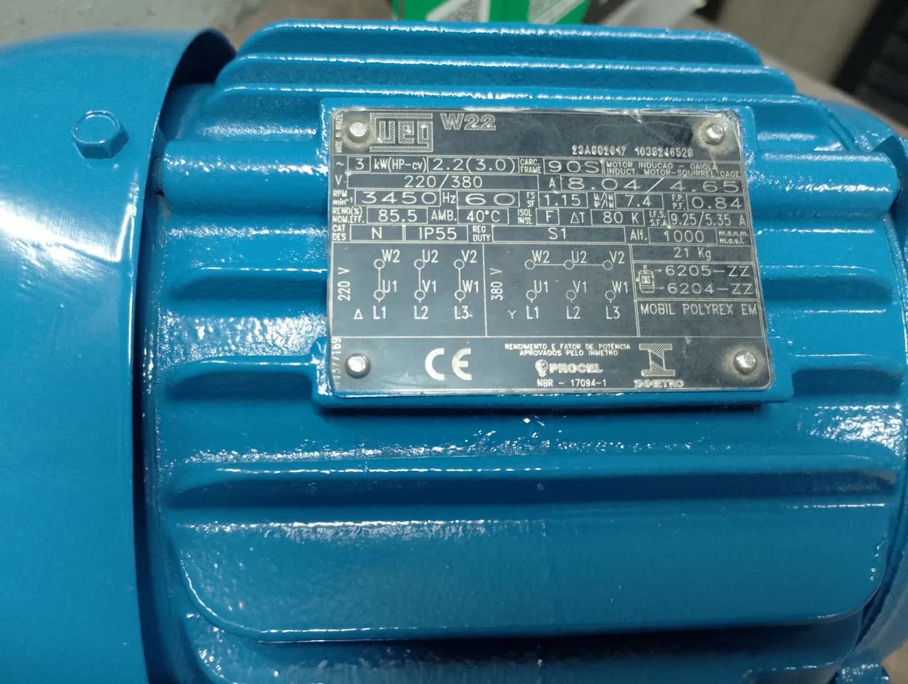 Motor weg w22 3 cv 3500 rpm  - Foto 3