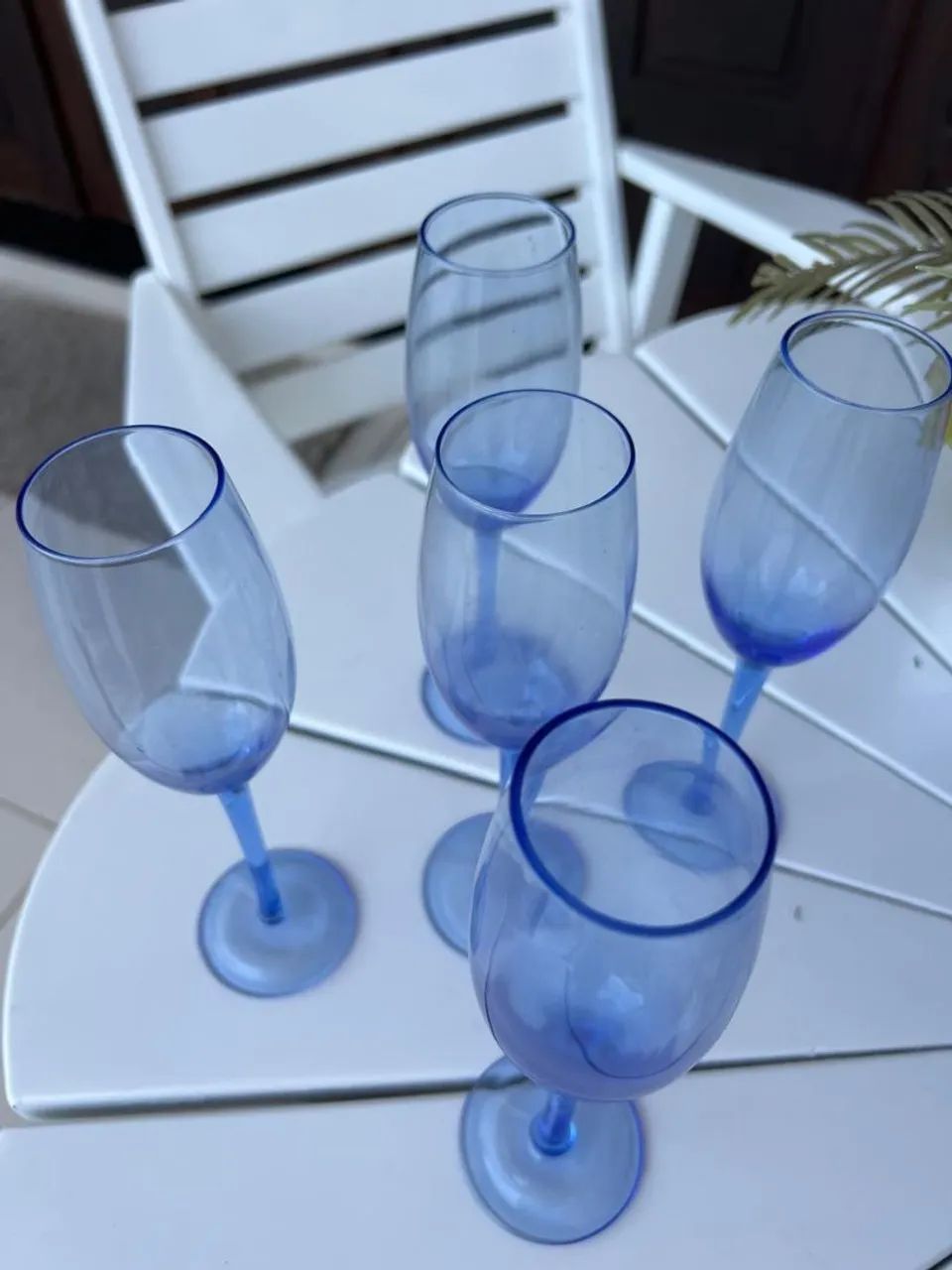 Taça Azul para Champagne - 5 peças  - Foto 2