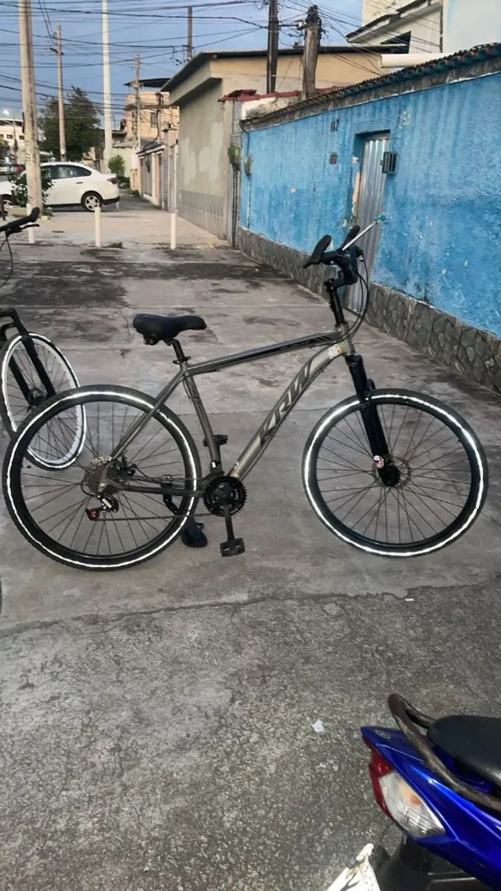 Bicicleta aro 29 KRW, freio a disco, alongador. Muito nova com nota fiscal!