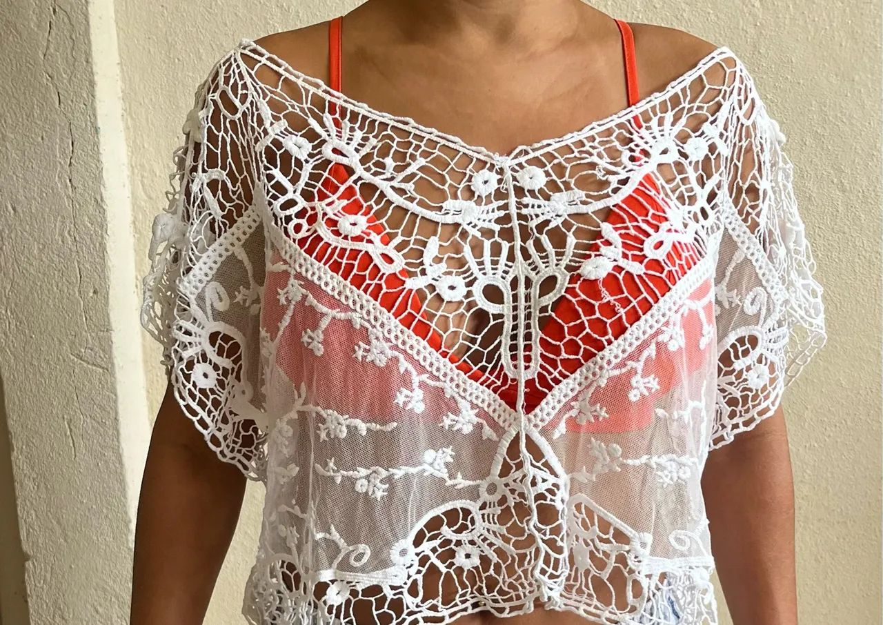 Blusa de Renda Branca