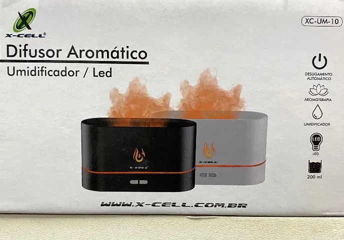 Umidificador de Ar e Difusor de Aromas 200ml com Efeito de Chamas 3D - Foto 5