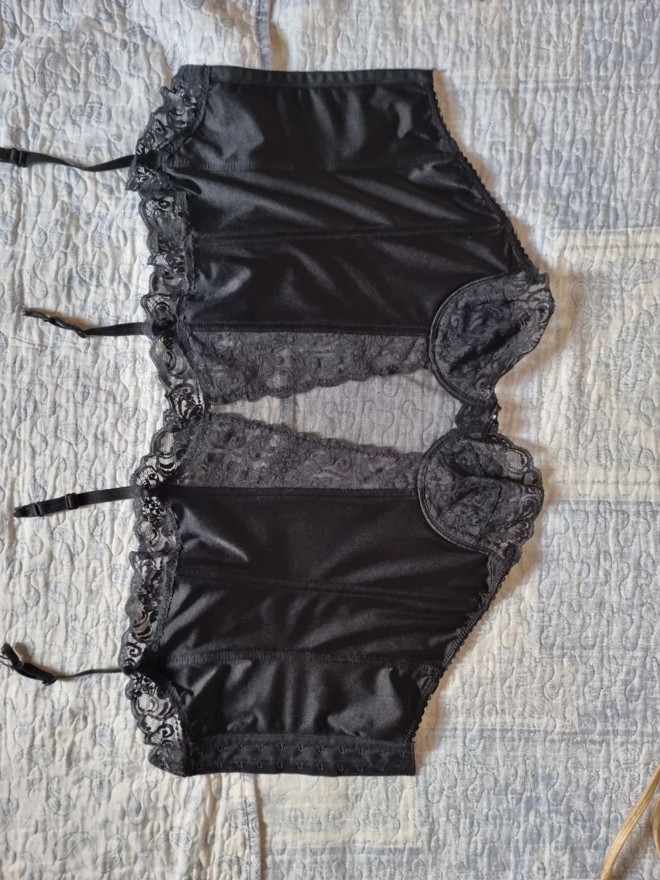 Corset de renda preto vintage C&A - Foto 3