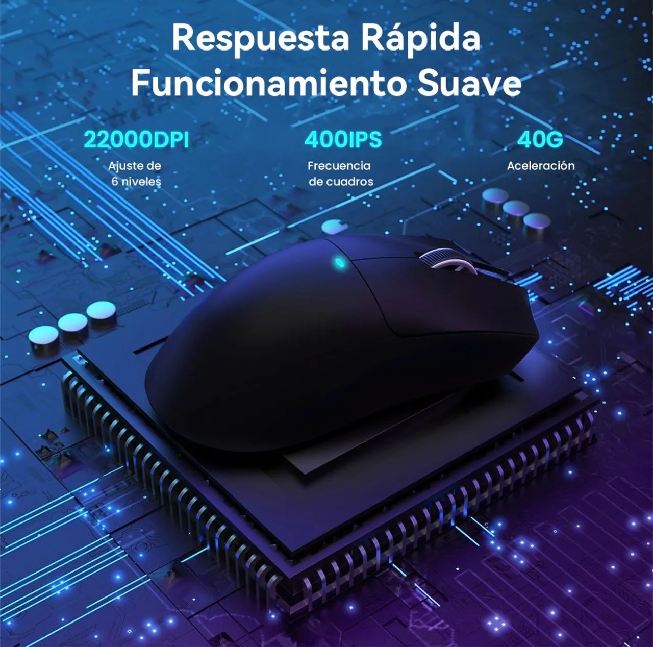 Mouse Attack Shark X11 Paw3311 Gaming Base Charging Rgb Black - Foto 4