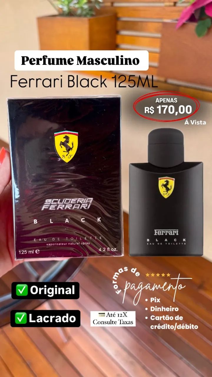 Perfume Ferrari Black Original 125ML lacrado original - Foto 2
