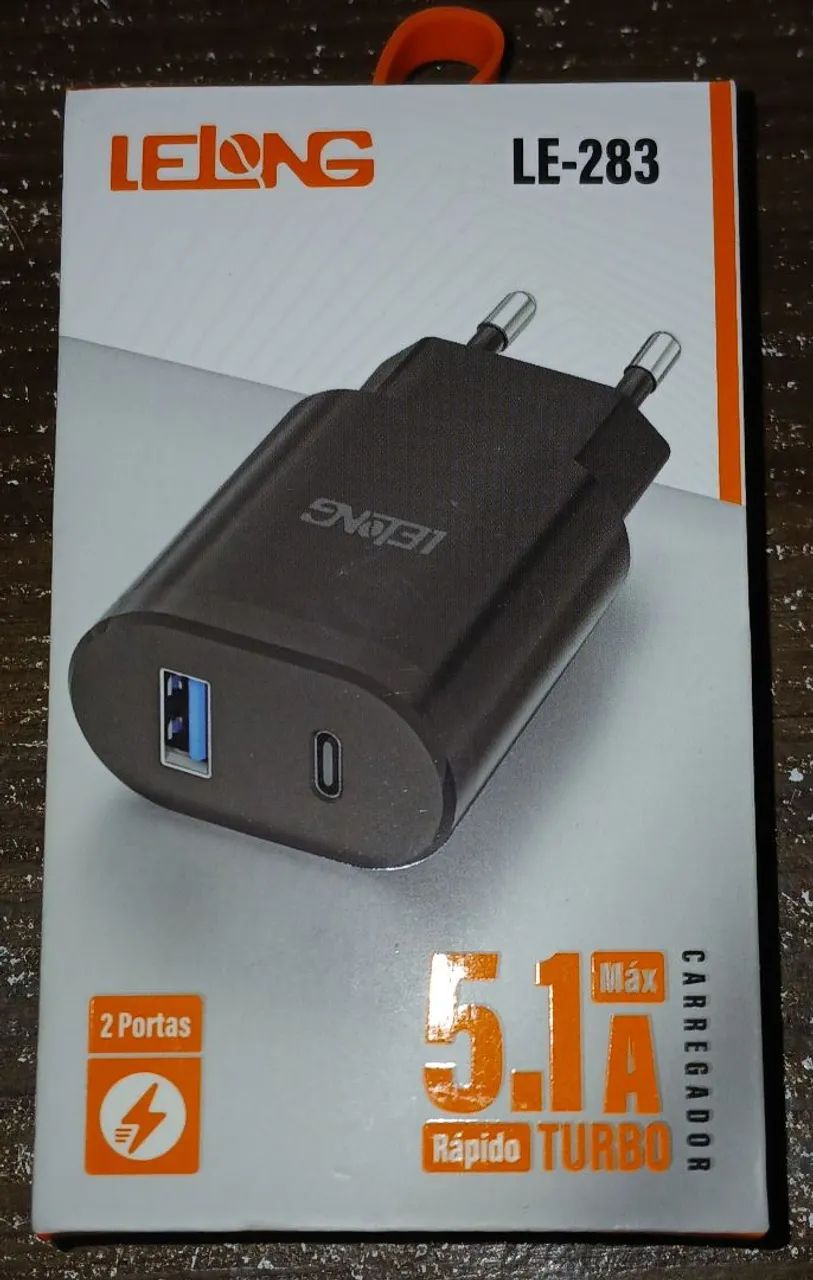 Fonte 2 entrada USB e tipo carregamento rápido 38W - Foto 6