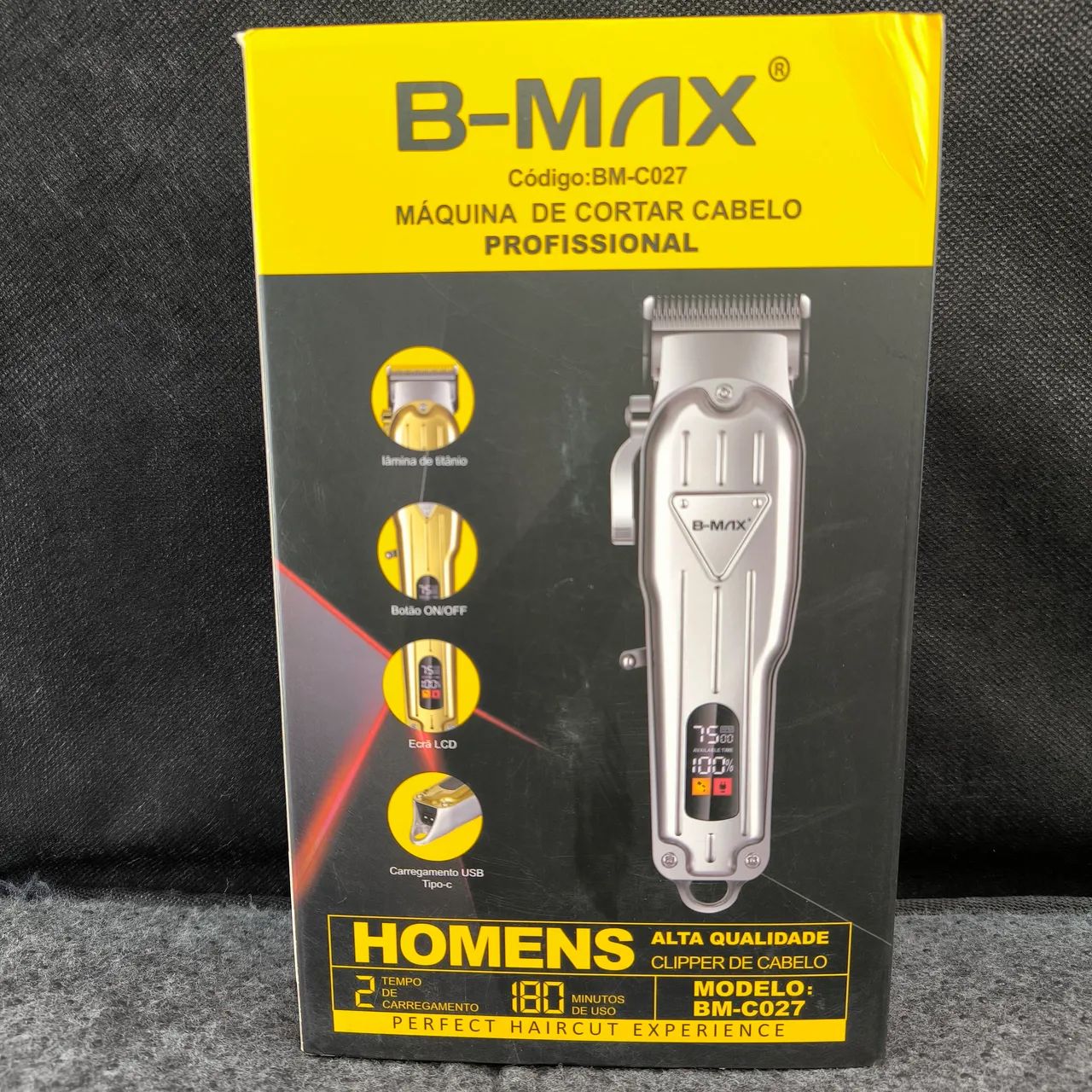 Máquina de Cortar Cabelo Profissional B-MAX BM-C027