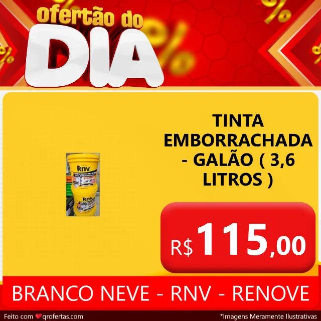 TINTA EMBORRACHADA GALÃO - 3,6 LITROS  BRANCO NEVE - RNV - RENOVE  - Foto 3
