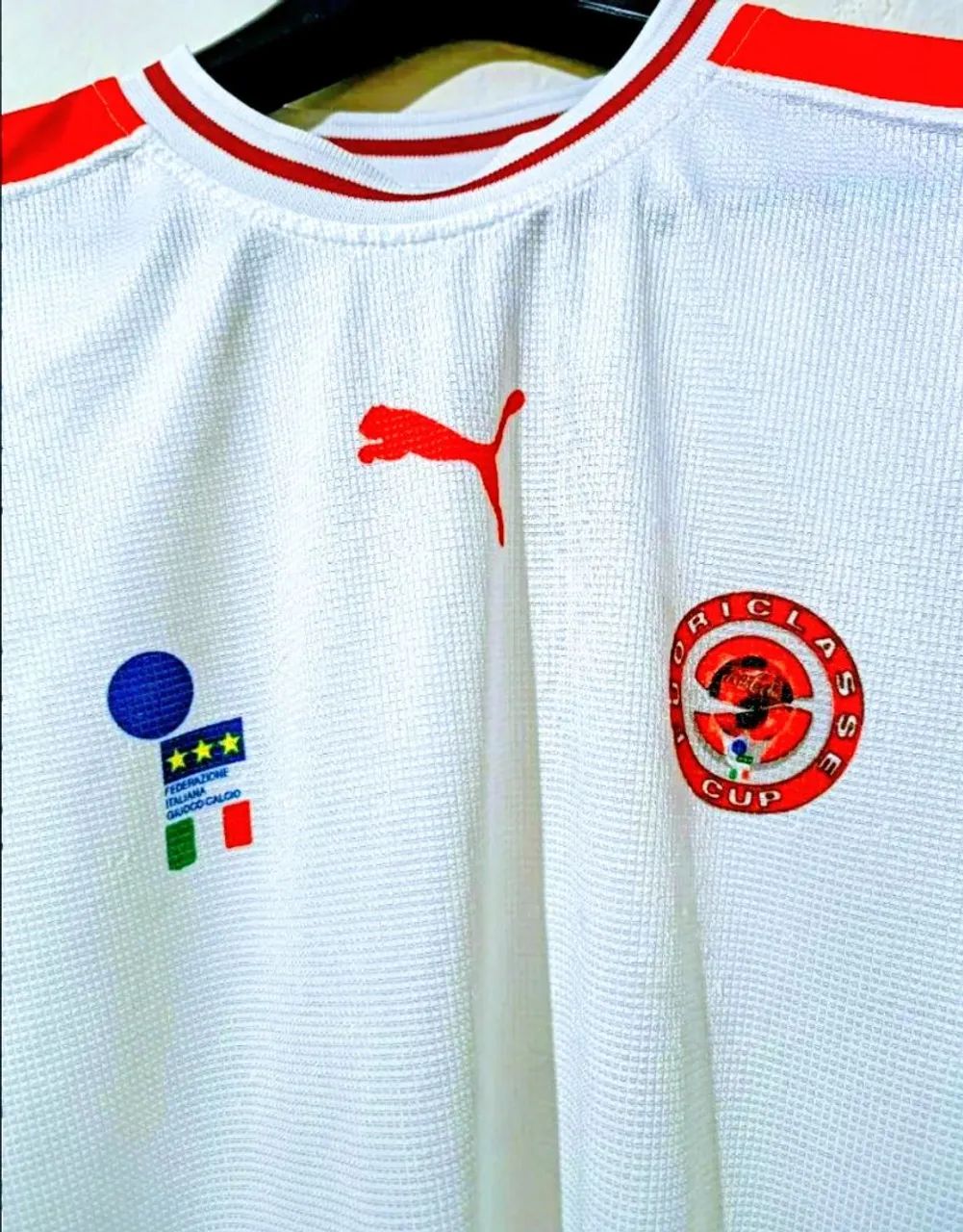 Camisa de Futebol da Copa da Itália 1990s Puma c757