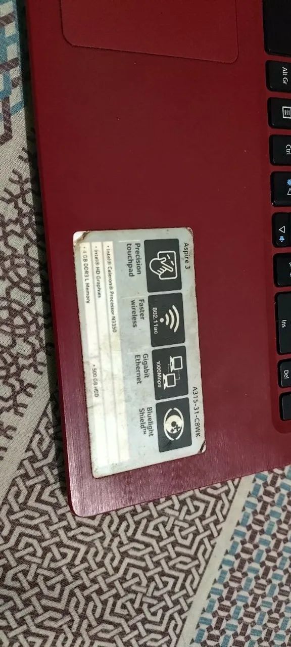 Notebook Acer Vermelho - Foto 4