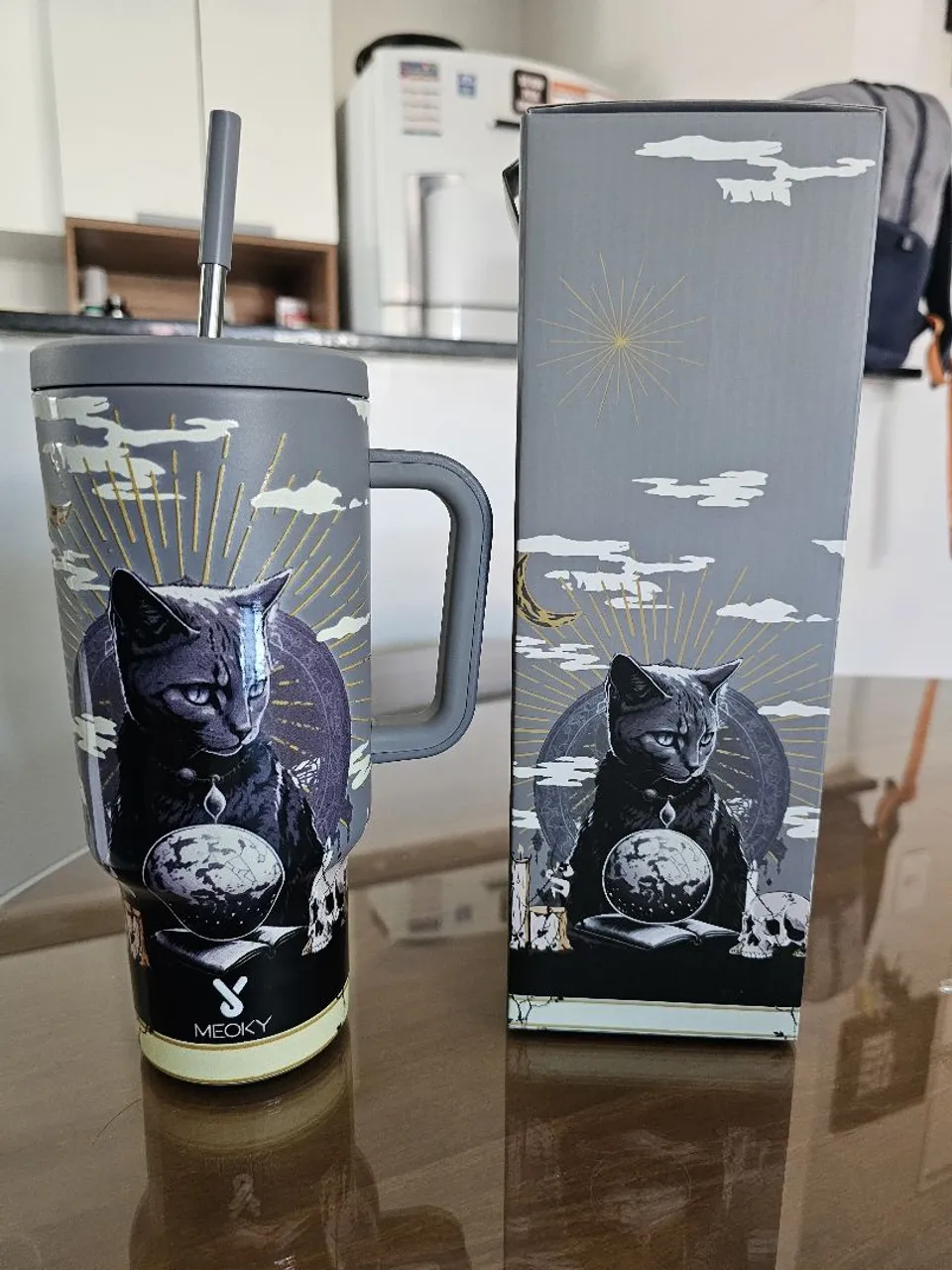 Copo térmico 1,1L com capa de neoprene (aceito cartão)