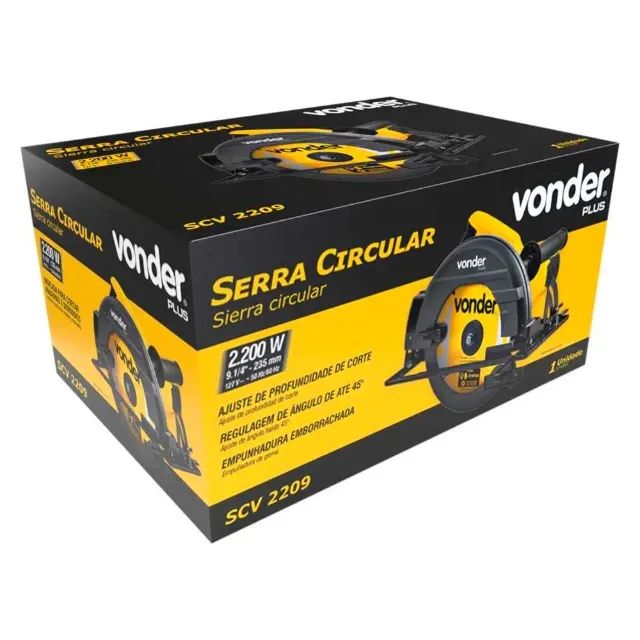 Serra Circular 9.1/4 Pol 2200w SCV2209 6001229220 Vonder - Foto 3
