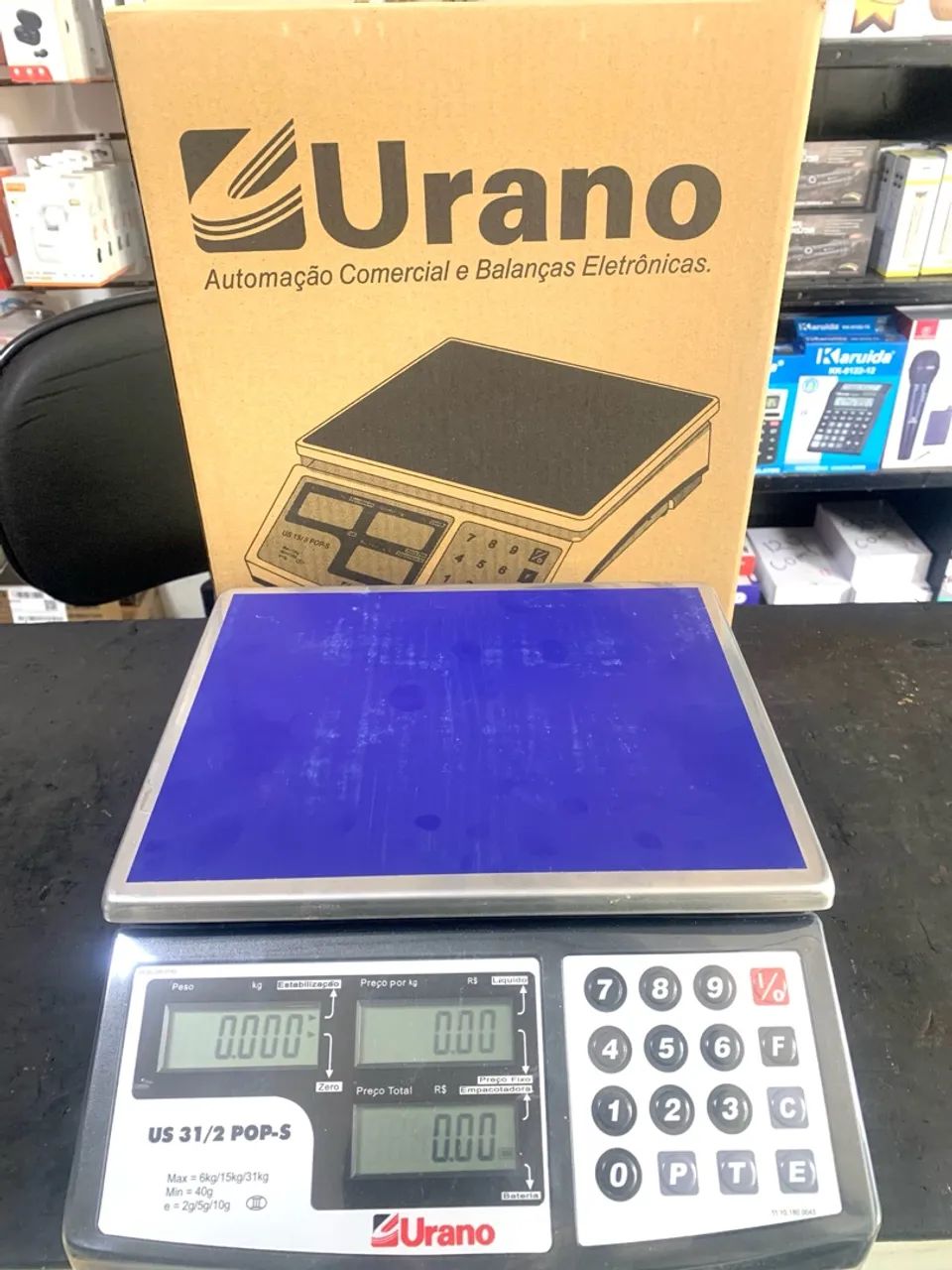 BALANÇA COMERCIAL URANO POP-S 31KG BATERIA COM GARANTIA  - Foto 3