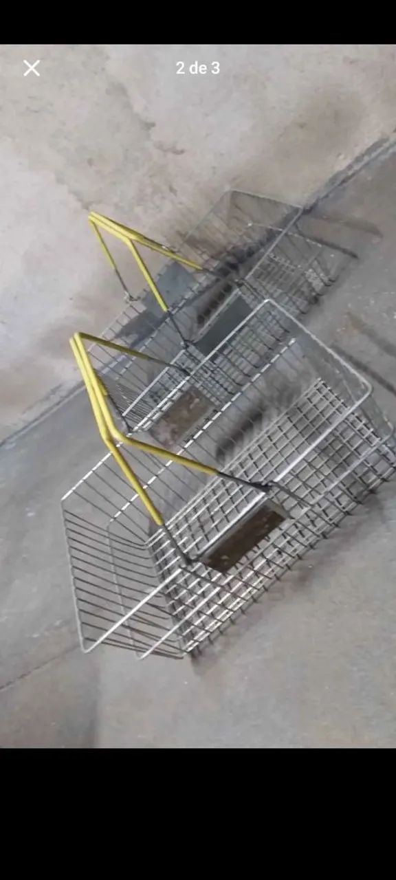 Cestinha de mercado Antigo de Metal - Foto 2