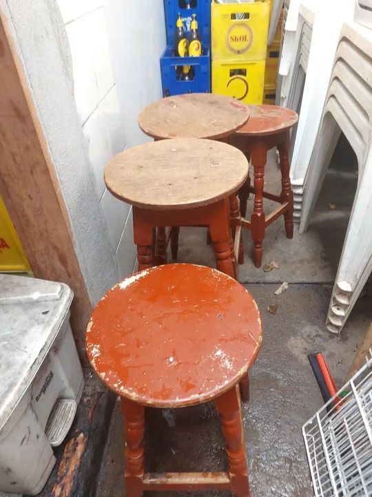 Banquetas de Madeira estilo Pub - Foto 5