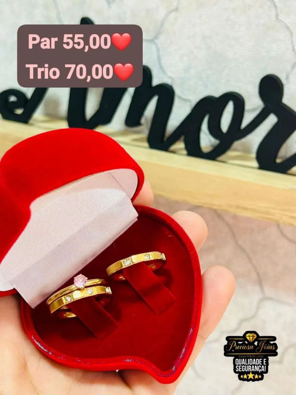 Aliança banhadas 18k