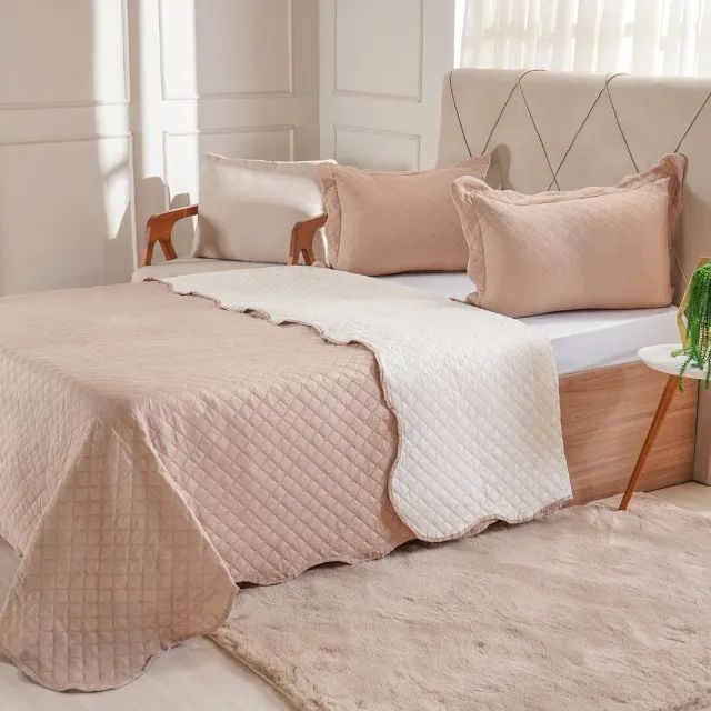 Cobre Leito Cama Casal cor Nude