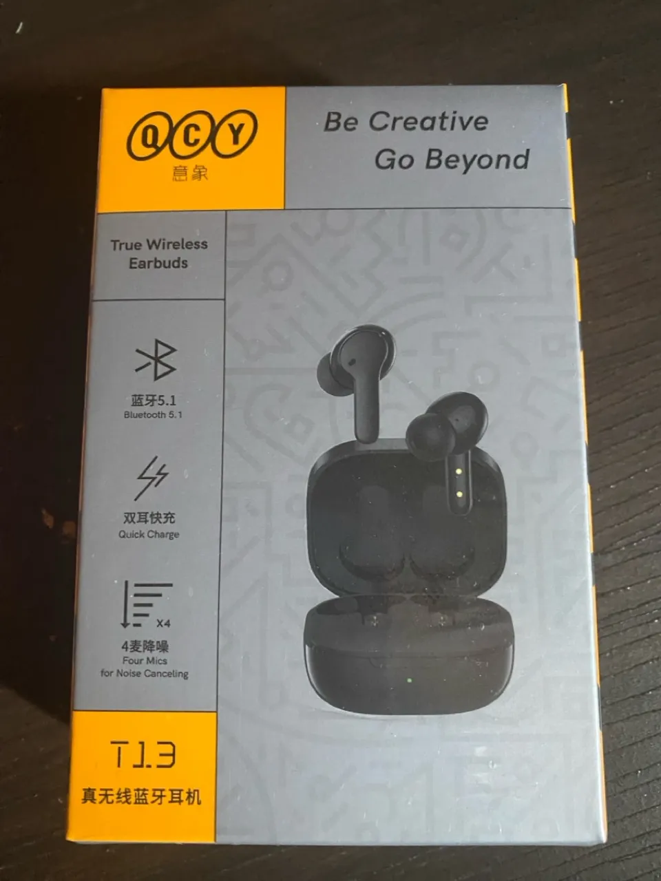 Fone Bluetooth QCY T13 Preto - Som Impecável e Bateria Duradoura!