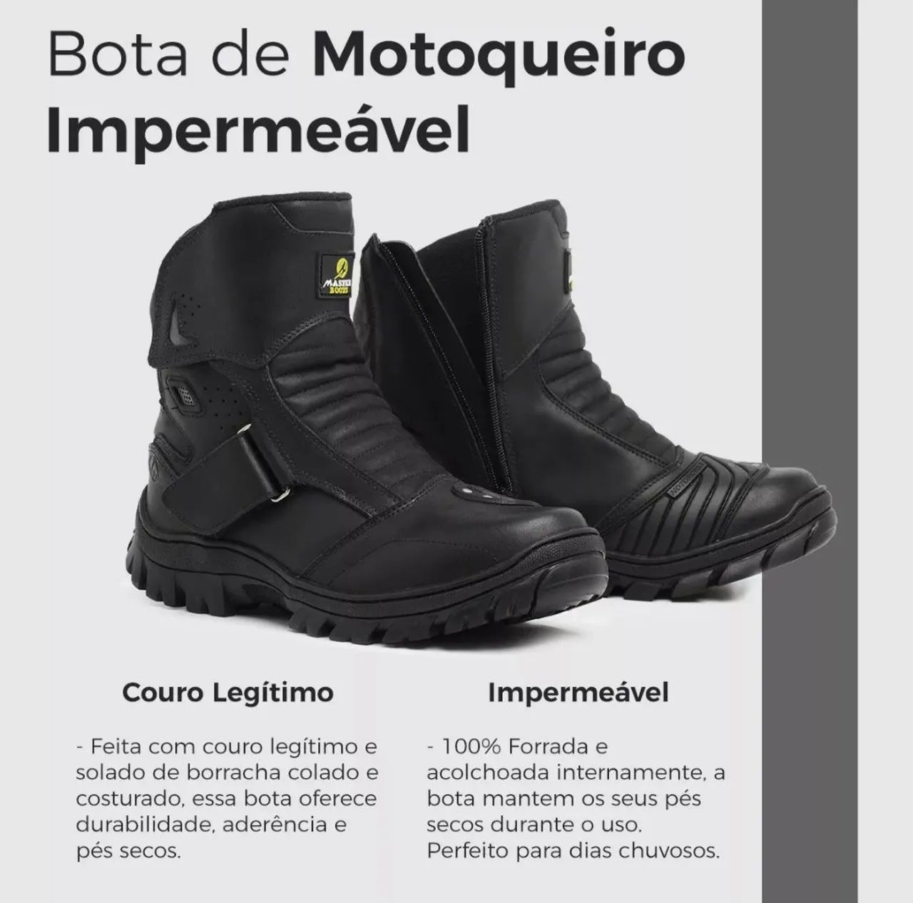 Bota de Motociclista Master Boots em couro Tam 43 - Foto 3