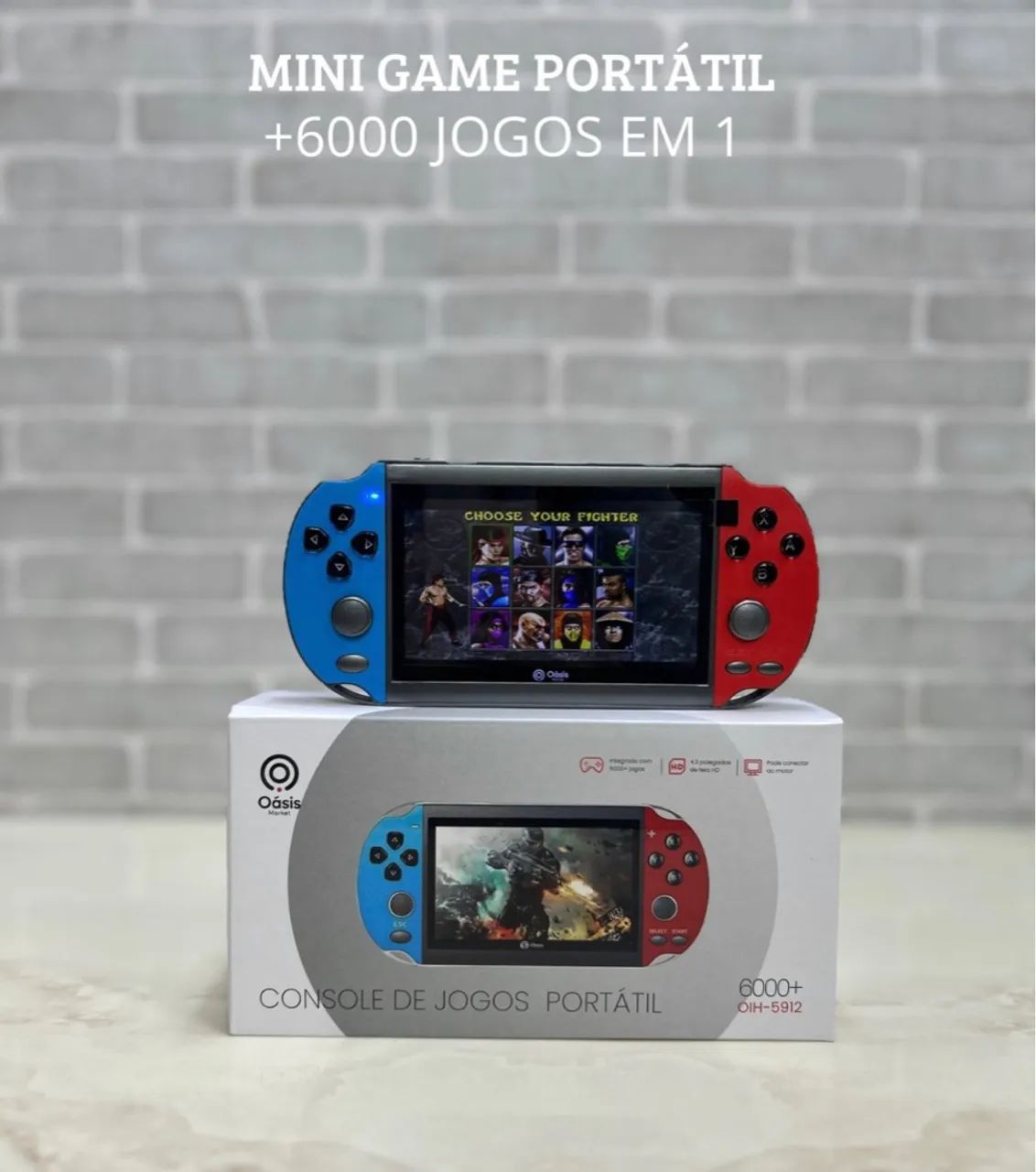 Console Portátil com +6000 Jogos