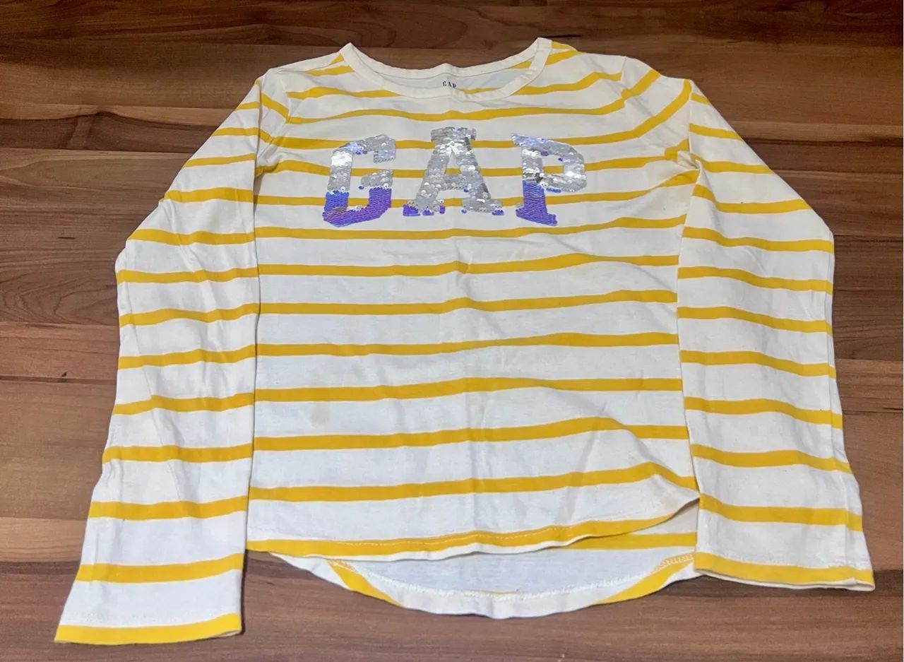 Camiseta listrada Gap infantil - Foto 4