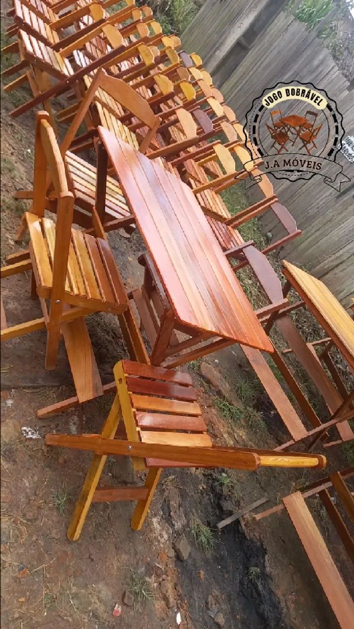 JOGO DE MESA 1.00X60 COM 4 CADEIRAS - Foto 2