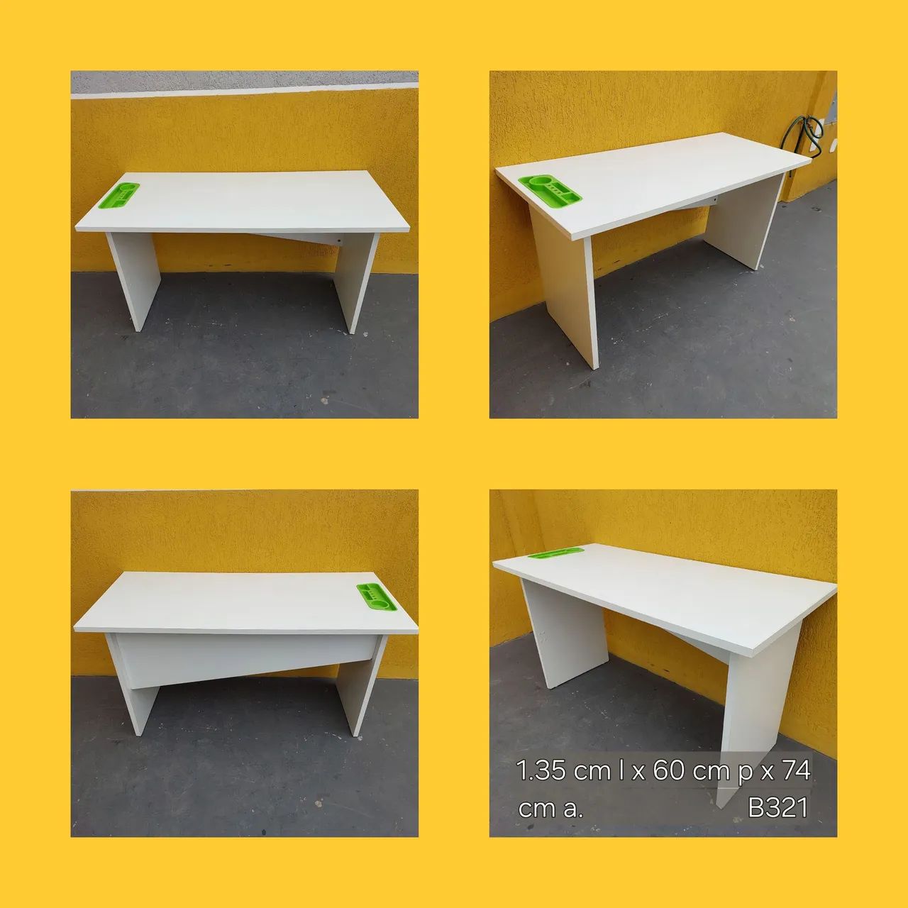 Mesa de Escritório Branca - 1.35cm