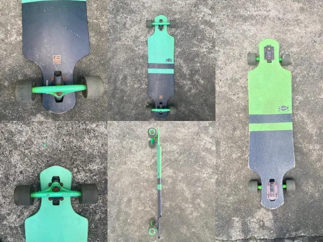 skate longboard completo verde R$:200,00