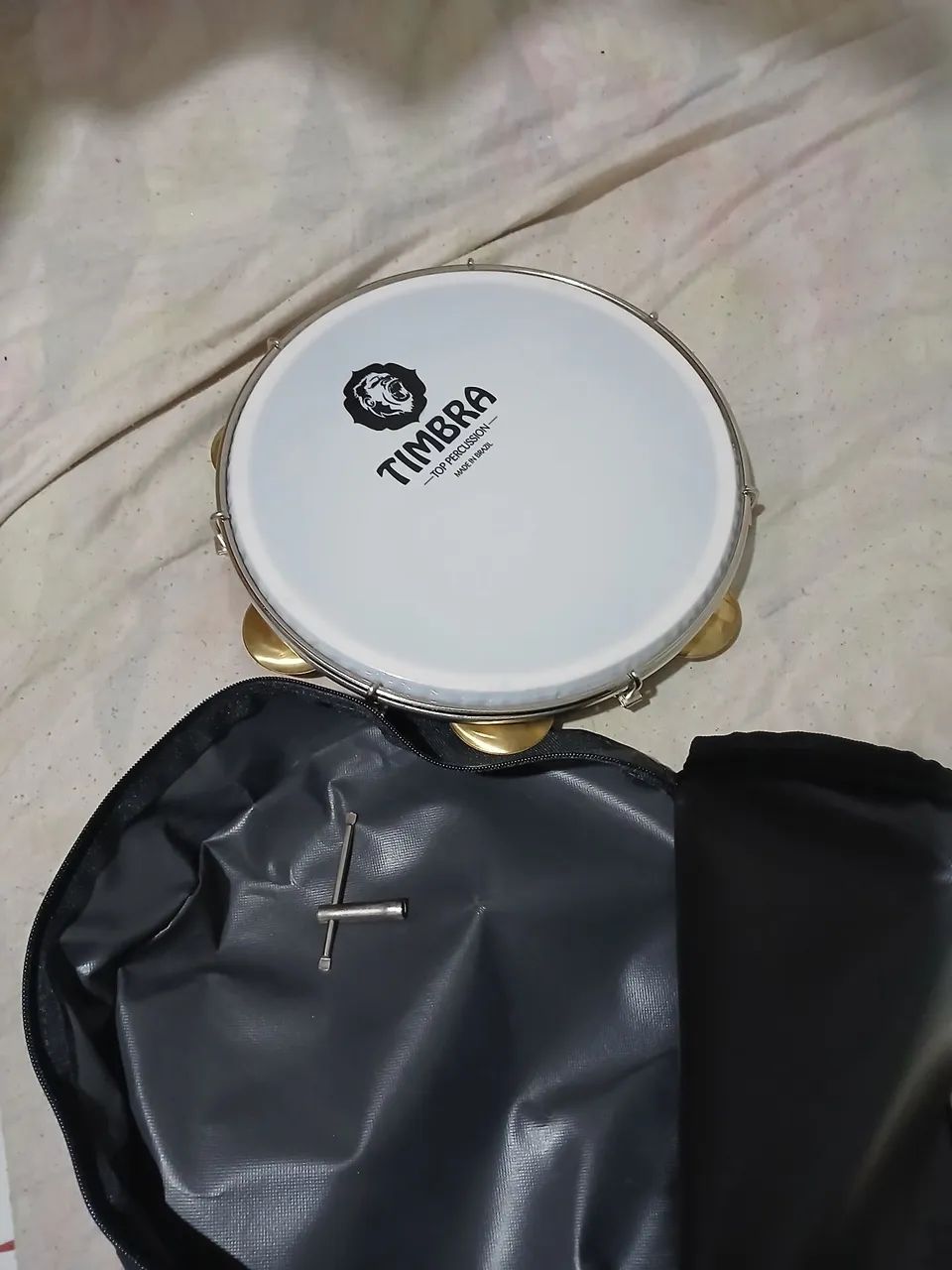 Pandeiro de 10 polegadas com bolsa - Foto 2