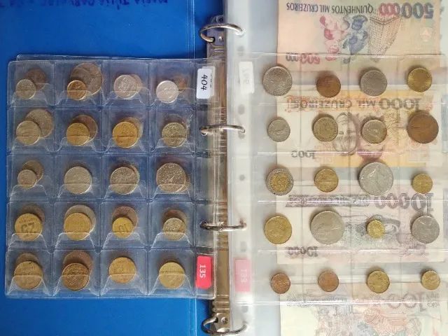 Coleção de 60 cédulas e 60 moedas antigas - Foto 4