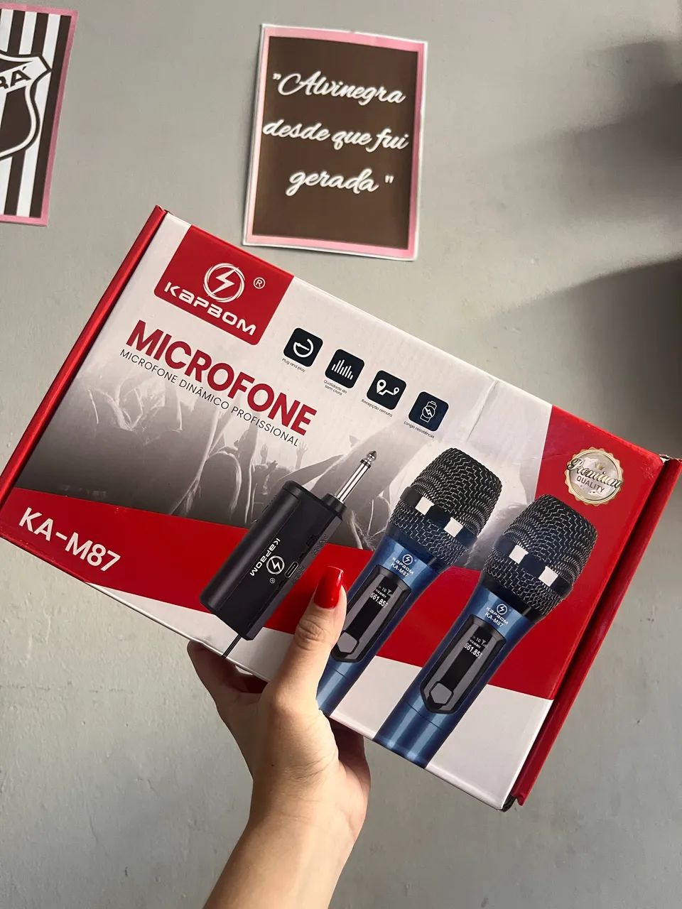 Microfone sem fio 2 unidades  - Foto 4