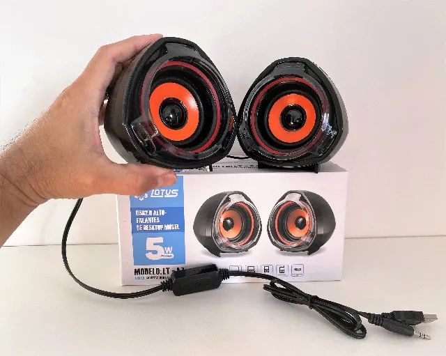 Caixinhas de Som Lotus LT-A7 5W USB 2.0 para Computador e Notebook - Foto 4