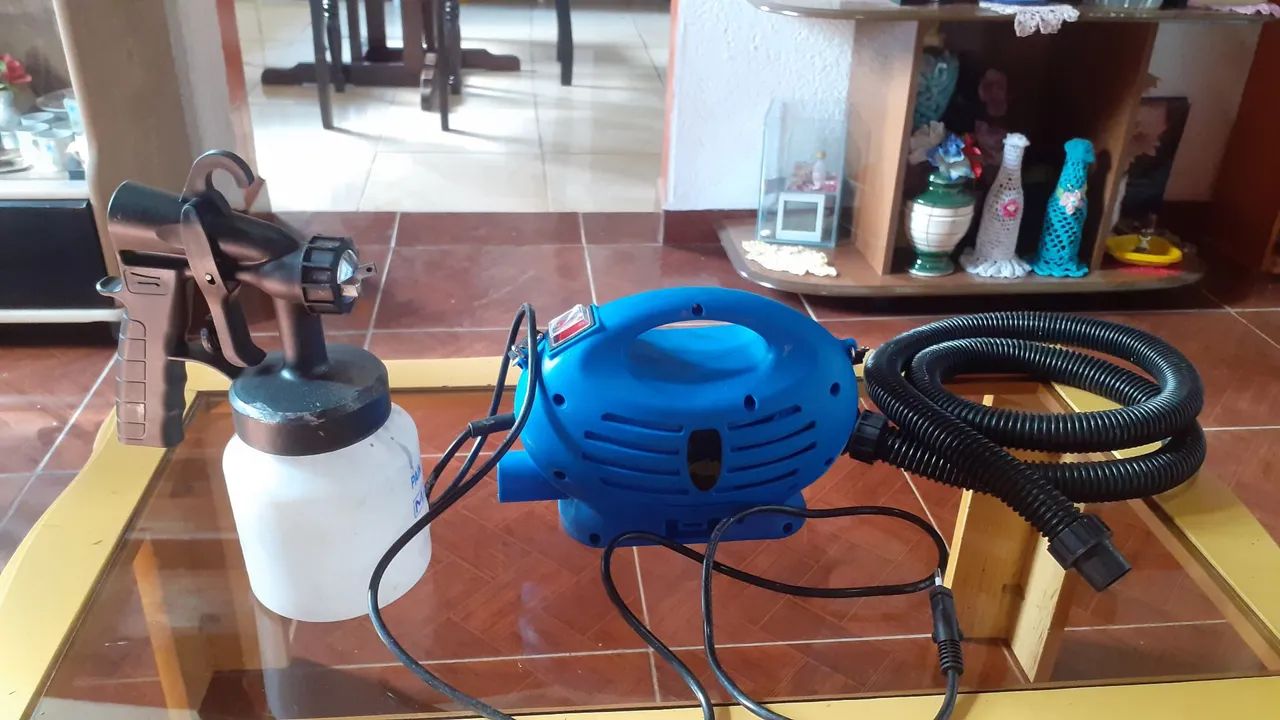 Pistola de pintura com compressor - Foto 2