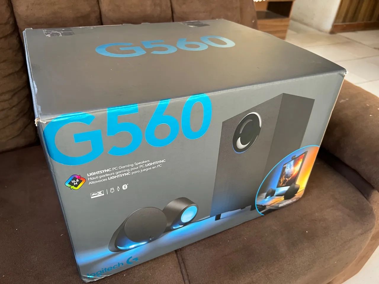 Auto falantes para games longitech g560 rgb novo Parcelo no cartão com taxa da máquina  - Foto 2