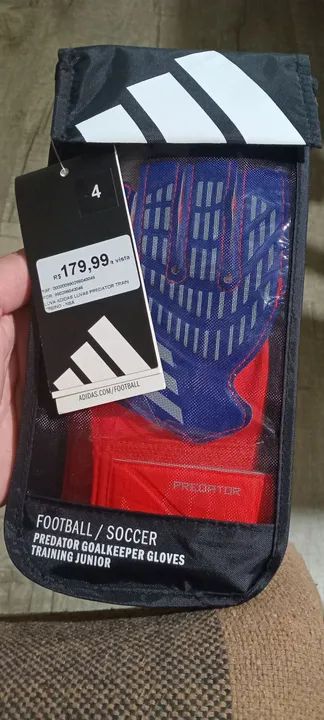 Luva infantil Adidas, tamanho 4