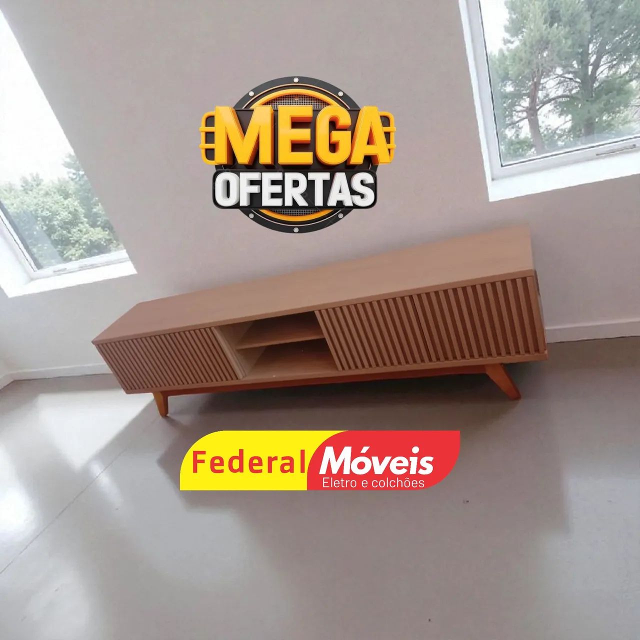 Rack para TV até 75" 2,20m Moderno - Mega Oferta!