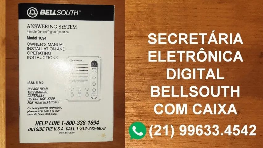Secretária eletrônica digital Bellsouth com caixa e manual. - Foto 4