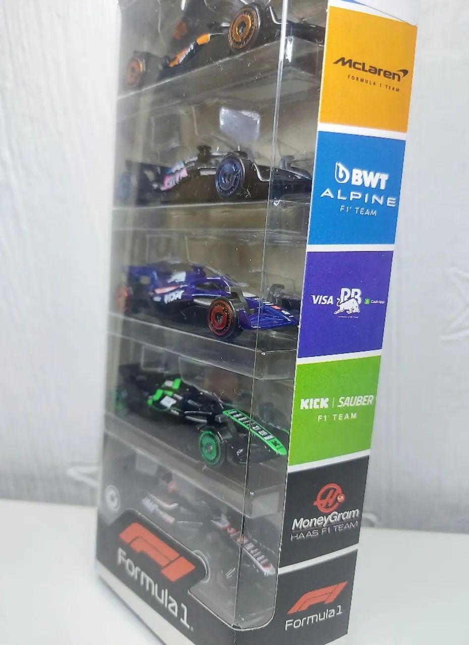 Pack com 5 Carrinhos da Hot Wheels - Fórmula 1 - Foto 3