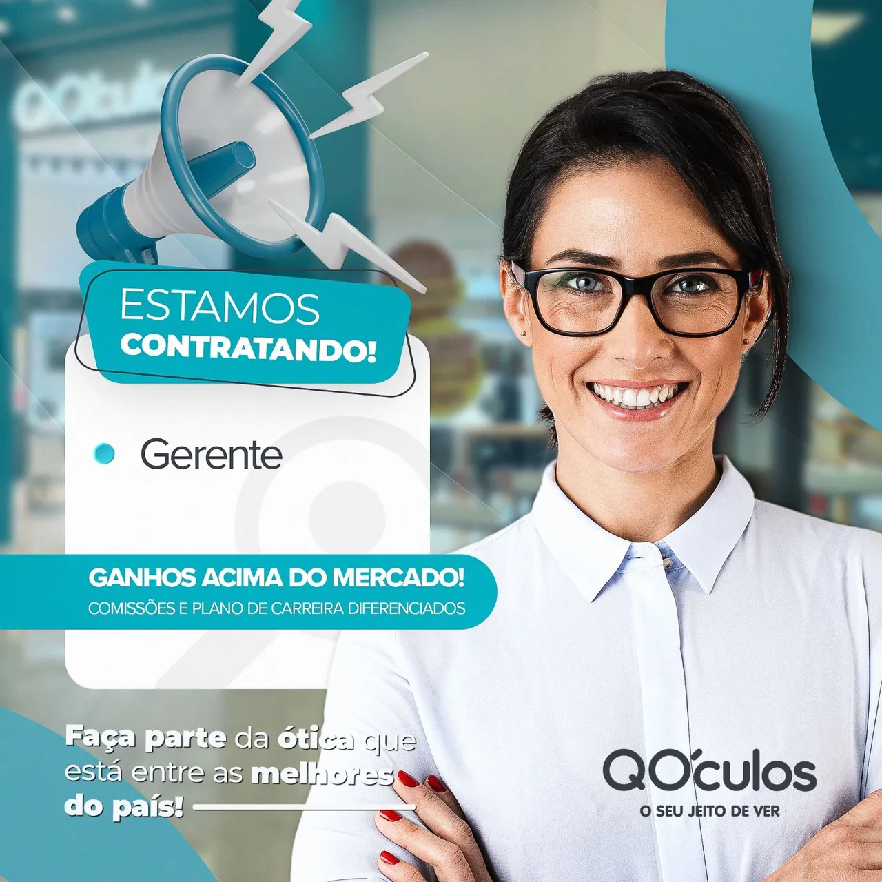 Contrata-se Gerente de Ótica e Vendedores