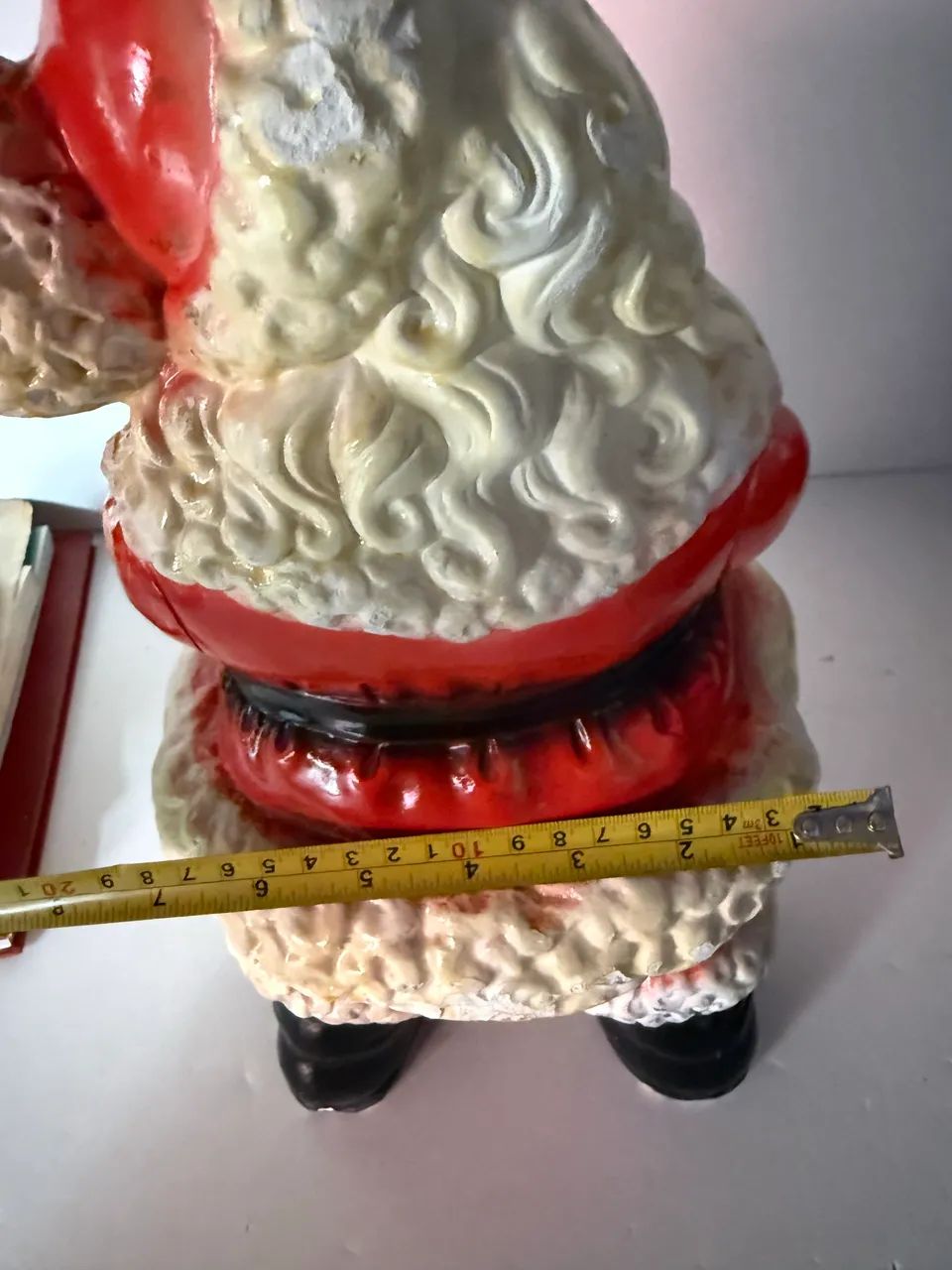 Antigo Boneco de Papai Noel - Década de 1960/70 - Gesso Pintado à Mão - Foto 3