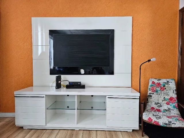 Rack Painel TV Laqueado - Bicolor (C/ 2 Gavetões Enormes)