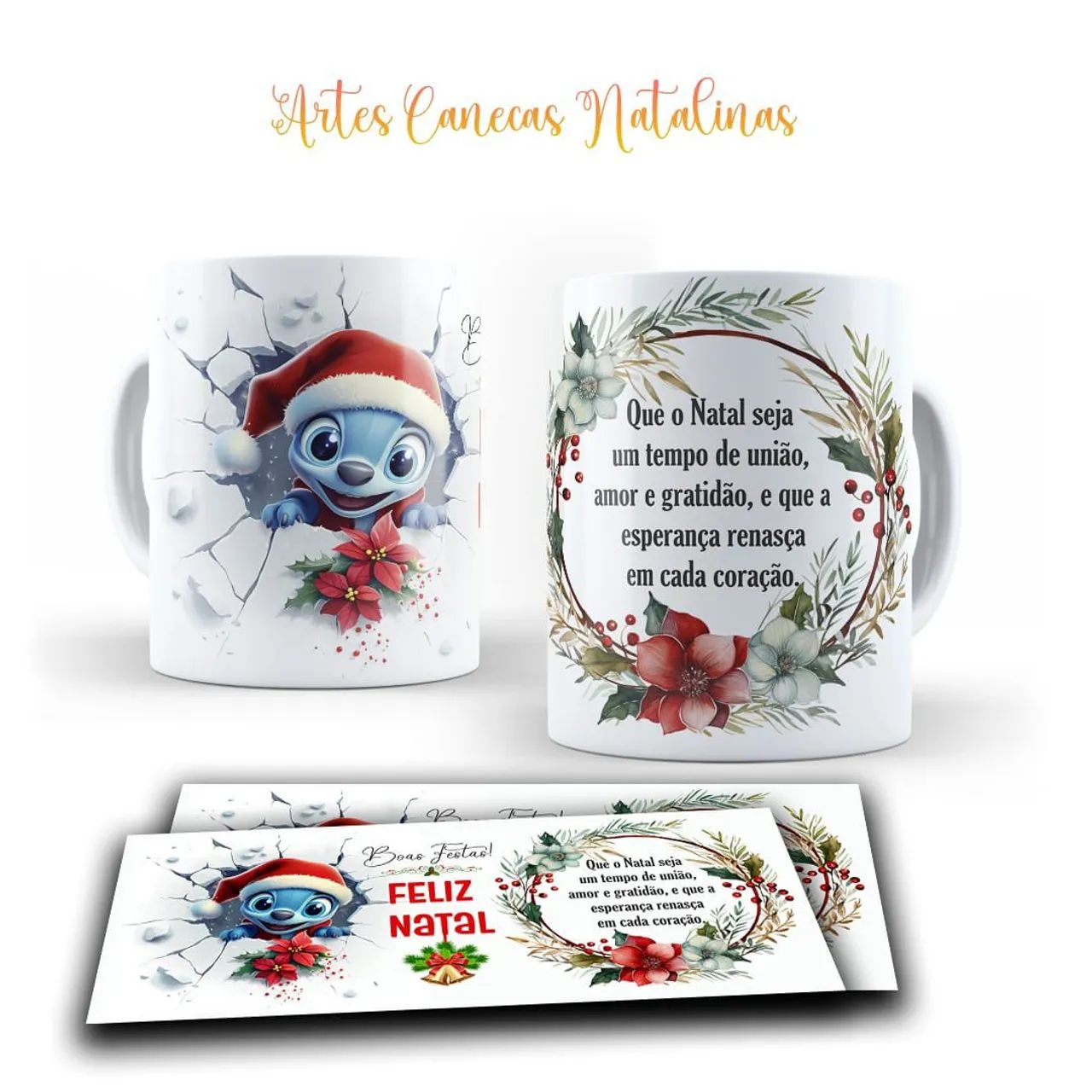 Canecas natalinas para decorar e presentear - Foto 2