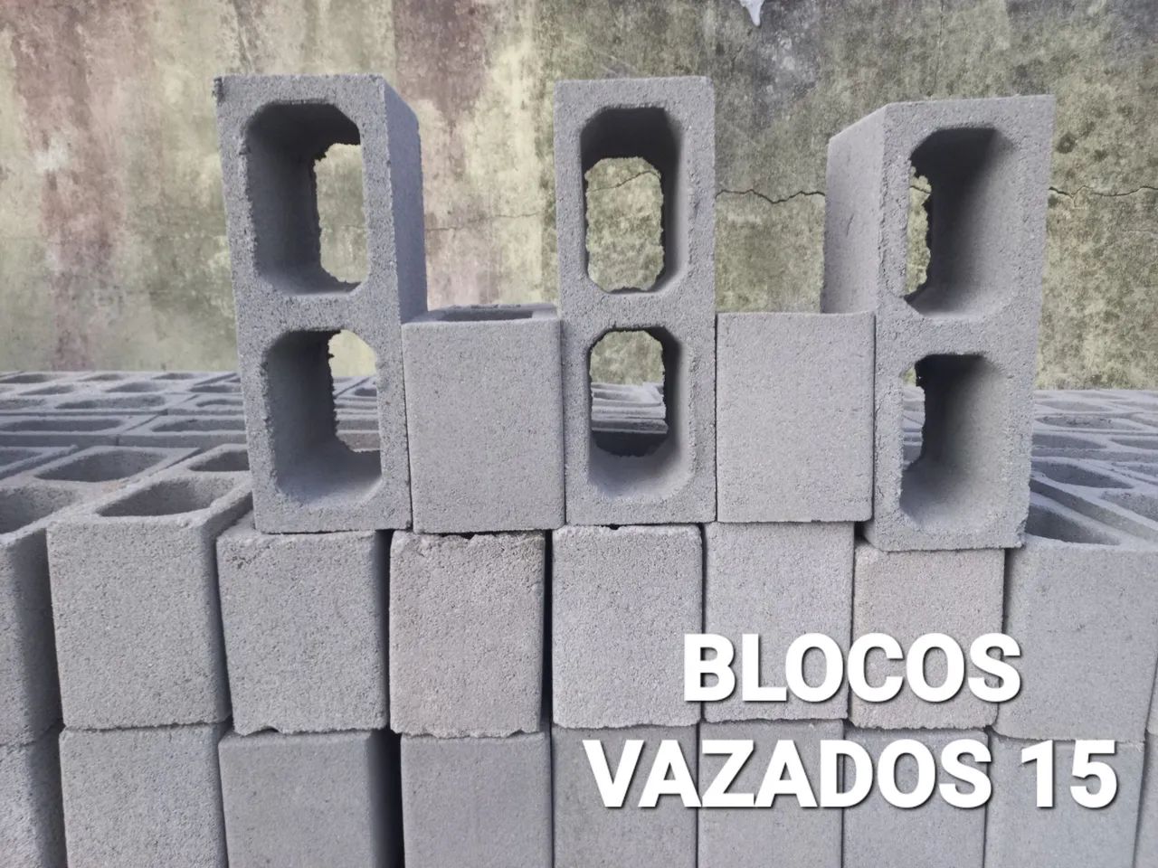 Blocos Vazados estrutural 15 - Novo R$ 4,15 frete gratis